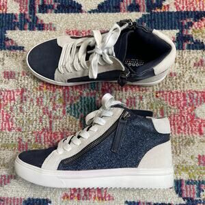 Blondo Genesis Hidden Wedge Sneaker, Navy Sparkle